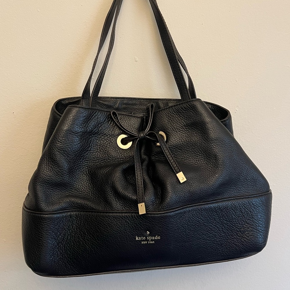 Kate Spade Black Leather Tote Bag
